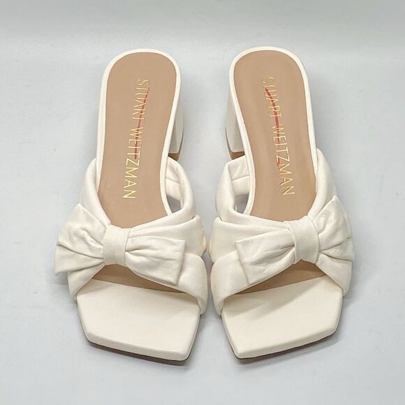 Stuart Weitzman Slip On Bow Sandals size 7 - Picture 2 of 10